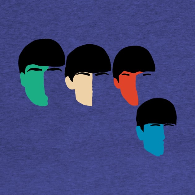 Beatles Silhouette Faces by logoarts